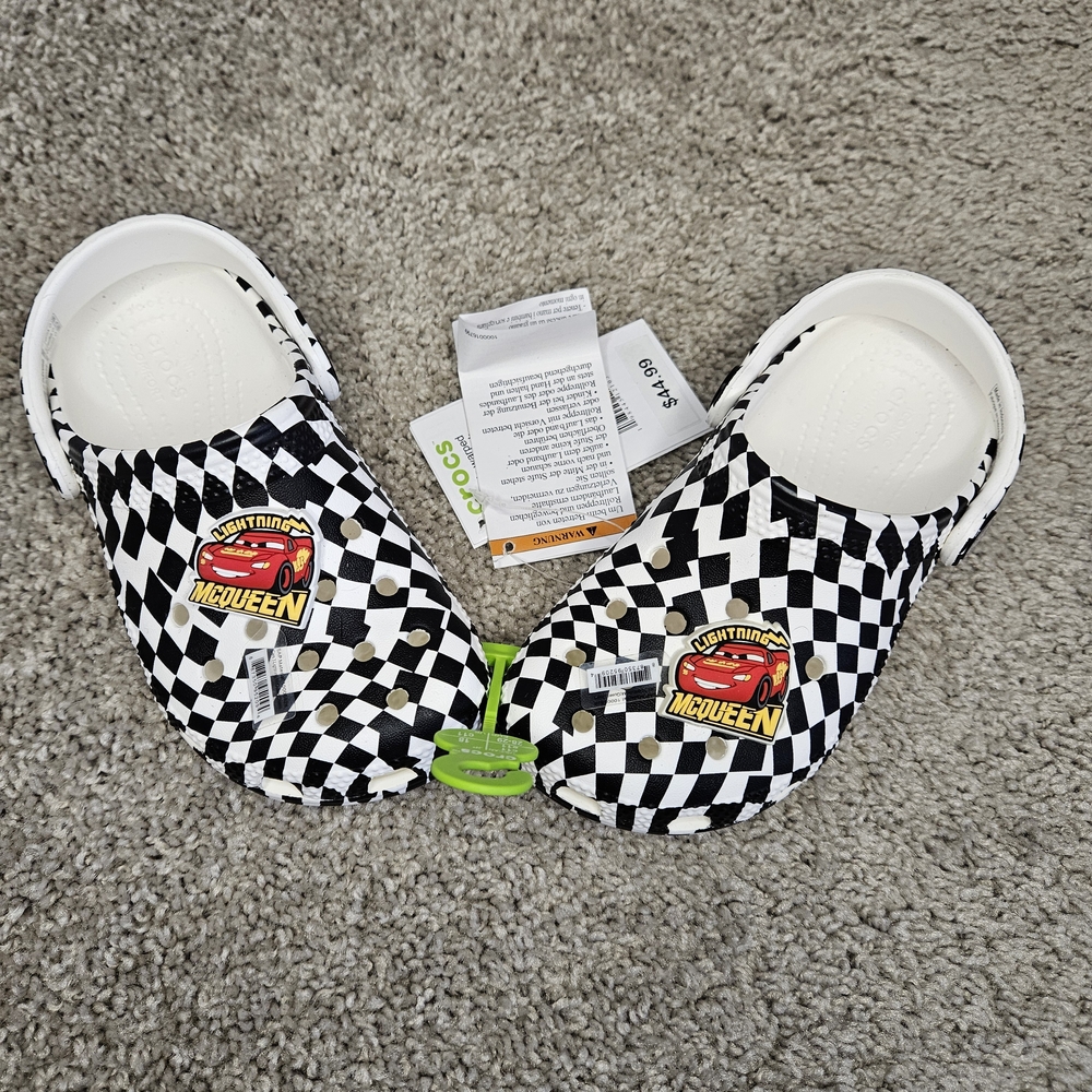 Disney Cars Kids One Piece Shoes - Black and White